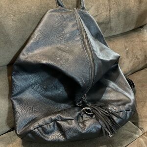 Black backpack purse